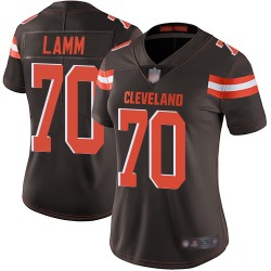 Limited Women's Kendall Lamm Brown Home Jersey - #70 Football Cleveland Browns Vapor Untouchable