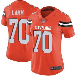 Limited Women's Kendall Lamm Orange Alternate Jersey - #70 Football Cleveland Browns Vapor Untouchable