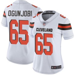 Limited Women's Larry Ogunjobi White Road Jersey - #65 Football Cleveland Browns Vapor Untouchable