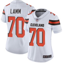 Limited Women's Kendall Lamm White Road Jersey - #70 Football Cleveland Browns Vapor Untouchable