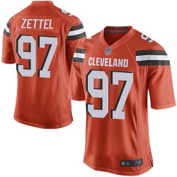 Game Men's Anthony Zettel Orange Alternate Jersey - #97 Football Cleveland Browns