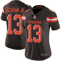 Limited Women's Odell Beckham Jr. Brown Home Jersey - #13 Football Cleveland Browns Vapor Untouchable