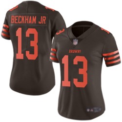 Limited Women's Odell Beckham Jr. Brown Jersey - #13 Football Cleveland Browns Rush Vapor Untouchable