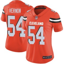 Limited Women's Olivier Vernon Orange Alternate Jersey - #54 Football Cleveland Browns Vapor Untouchable