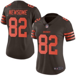 Limited Women's Ozzie Newsome Brown Jersey - #82 Football Cleveland Browns Rush Vapor Untouchable