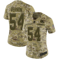 Limited Women's Olivier Vernon Camo Jersey - #54 Football Cleveland Browns 2018 Salute to Service