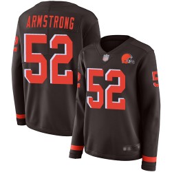 Limited Women's Ray-Ray Armstrong Brown Jersey - #52 Football Cleveland Browns Therma Long Sleeve