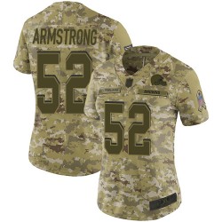 Limited Women's Ray-Ray Armstrong Camo Jersey - #52 Football Cleveland Browns 2018 Salute to Service