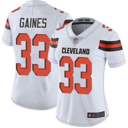 Limited Women's Phillip Gaines White Road Jersey - #28 Football Cleveland Browns Vapor Untouchable