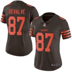 Limited Women's Seth DeValve Brown Jersey - #87 Football Cleveland Browns Rush Vapor Untouchable