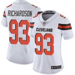 Limited Women's Sheldon Richardson White Road Jersey - #98 Football Cleveland Browns Vapor Untouchable