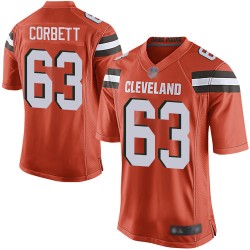 Game Men's Austin Corbett Orange Alternate Jersey - #63 Football Cleveland Browns