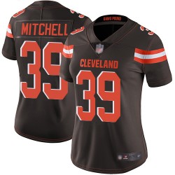 Limited Women's Terrance Mitchell Brown Home Jersey - #39 Football Cleveland Browns Vapor Untouchable
