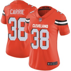 Limited Women's T. J. Carrie Orange Alternate Jersey - #38 Football Cleveland Browns Vapor Untouchable