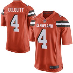 Game Men's Britton Colquitt Orange Alternate Jersey - #4 Football Cleveland Browns
