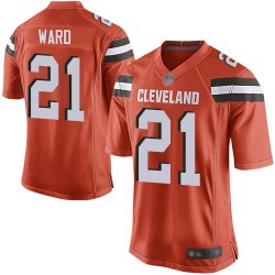 Game Men's Denzel Ward Orange Alternate Jersey - #21 Football Cleveland Browns