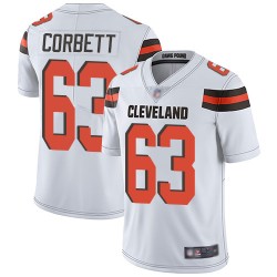 Limited Youth Austin Corbett White Road Jersey - #63 Football Cleveland Browns Vapor Untouchable