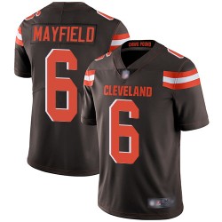 Limited Youth Baker Mayfield Brown Home Jersey - #6 Football Cleveland Browns Vapor Untouchable