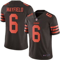Limited Youth Baker Mayfield Brown Jersey - #6 Football Cleveland Browns Rush Vapor Untouchable