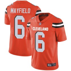 Limited Youth Baker Mayfield Orange Alternate Jersey - #6 Football Cleveland Browns Vapor Untouchable