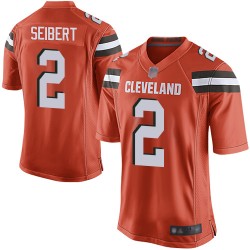 Game Men's Austin Seibert Orange Alternate Jersey - #2 Football Cleveland Browns