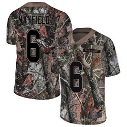 Limited Youth Baker Mayfield Camo Jersey - #6 Football Cleveland Browns Rush Realtree