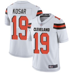 Limited Youth Bernie Kosar White Road Jersey - #19 Football Cleveland Browns Vapor Untouchable