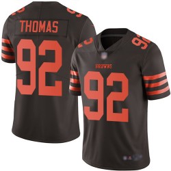 Limited Youth Chad Thomas Brown Jersey - #92 Football Cleveland Browns Rush Vapor Untouchable