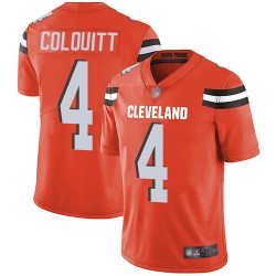 Limited Youth Britton Colquitt Orange Alternate Jersey - #4 Football Cleveland Browns Vapor Untouchable