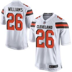 Game Men's Greedy Williams White Road Jersey - #26 Football Cleveland Browns