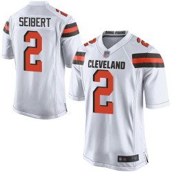 Game Men's Austin Seibert White Road Jersey - #2 Football Cleveland Browns