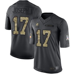 Limited Youth Greg Joseph Black Jersey - #17 Football Cleveland Browns 2016 Salute to Service