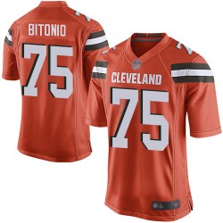 Game Men's Joel Bitonio Orange Alternate Jersey - #75 Football Cleveland Browns