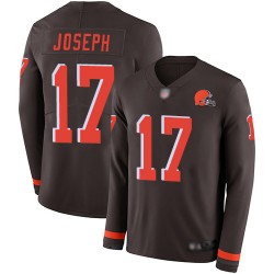 Limited Youth Greg Joseph Brown Jersey - #17 Football Cleveland Browns Therma Long Sleeve