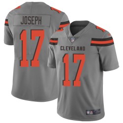 Limited Youth Greg Joseph Gray Jersey - #17 Football Cleveland Browns Inverted Legend