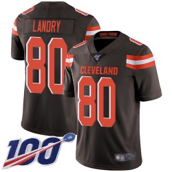 Limited Youth Jarvis Landry Brown Home Jersey - #80 Football Cleveland Browns 100th Season Vapor Untouchable