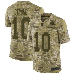 Limited Youth Jaelen Strong Camo Jersey - #10 Football Cleveland Browns 2018 Salute to Service