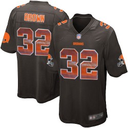 Limited Youth Jim Brown Brown Jersey - #32 Football Cleveland Browns Strobe