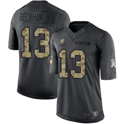 Limited Youth Odell Beckham Jr. Black Jersey - #13 Football Cleveland Browns 2016 Salute to Service
