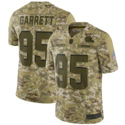 Limited Youth Myles Garrett Camo Jersey - #95 Football Cleveland Browns 2018 Salute to Service
