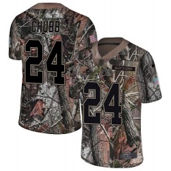 Limited Youth Nick Chubb Camo Jersey - #24 Football Cleveland Browns Rush Realtree