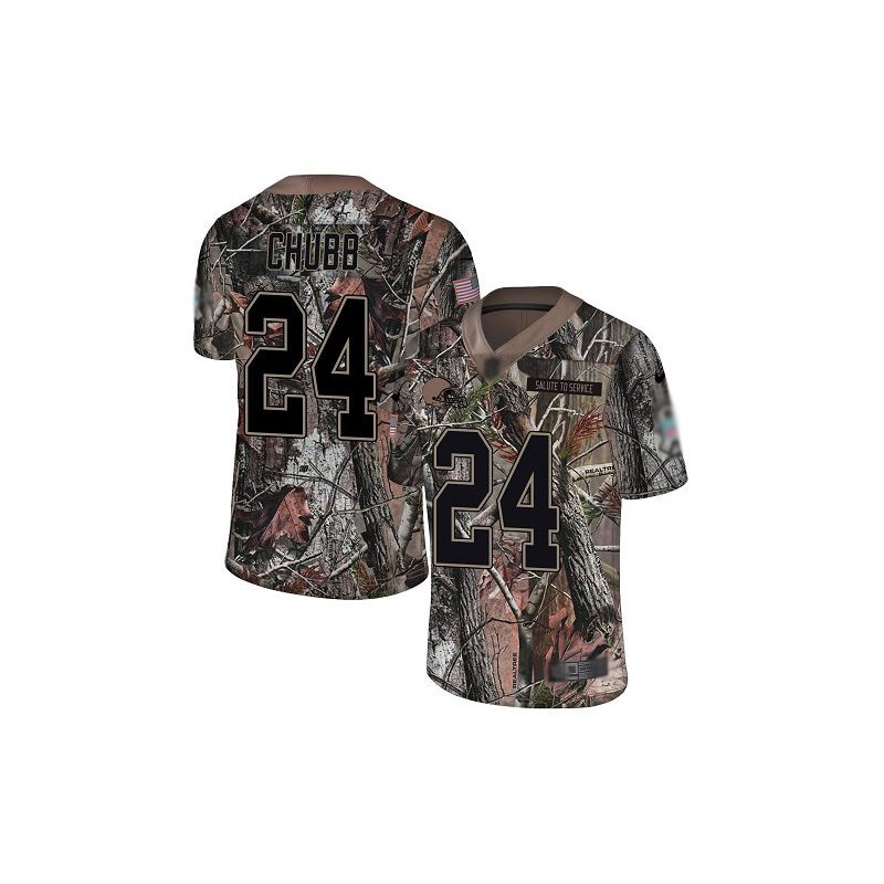 Limited Youth Nick Chubb Camo Jersey - #24 Football Cleveland Browns Rush  Realtree Size S(10-12)