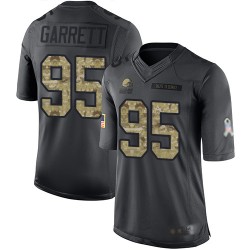 Limited Youth Myles Garrett Black Jersey - #95 Football Cleveland Browns 2016 Salute to Service