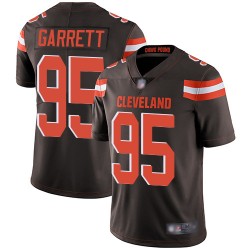 Limited Youth Myles Garrett Brown Home Jersey - #95 Football Cleveland Browns Vapor Untouchable