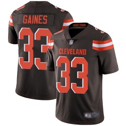 Limited Youth Phillip Gaines Brown Home Jersey - #28 Football Cleveland Browns Vapor Untouchable