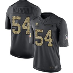 Limited Youth Olivier Vernon Black Jersey - #54 Football Cleveland Browns 2016 Salute to Service