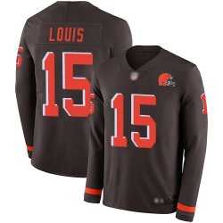 Limited Youth Ricardo Louis Brown Jersey - #15 Football Cleveland Browns Therma Long Sleeve