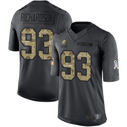 Limited Youth Sheldon Richardson Black Jersey - #98 Football Cleveland Browns 2016 Salute to Service