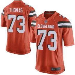 Game Men's Joe Thomas Orange Alternate Jersey - #73 Football Cleveland Browns