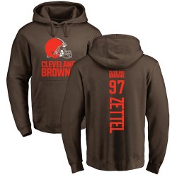 Anthony Zettel Brown Backer - #97 Football Cleveland Browns Pullover Hoodie